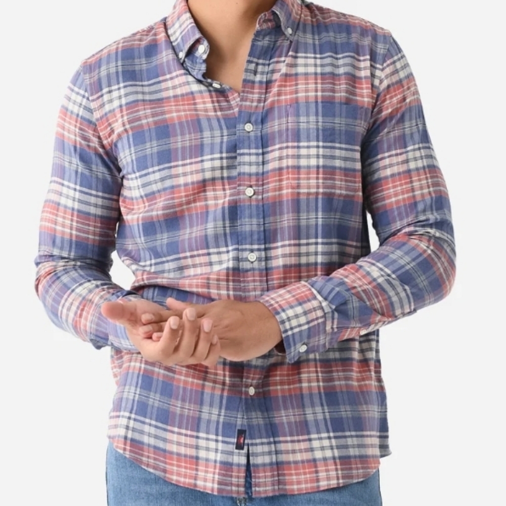 FAHERTY BRAND Men's The All Time Shirt Plaid Flannel Size Large
